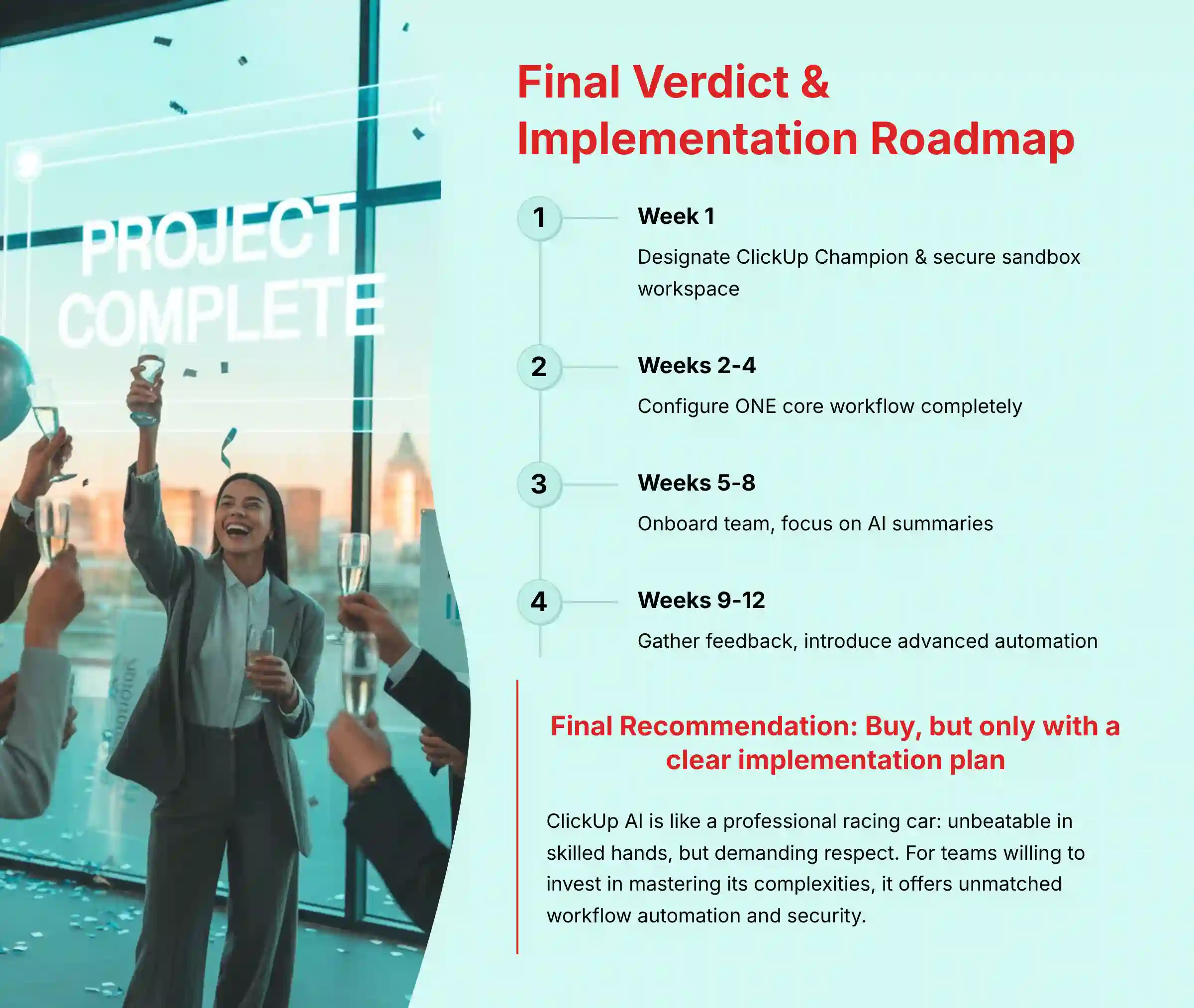Final Verdict and Implementation Roadmap for ClickUp AI