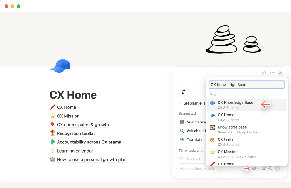 Notion AI Interface and Features