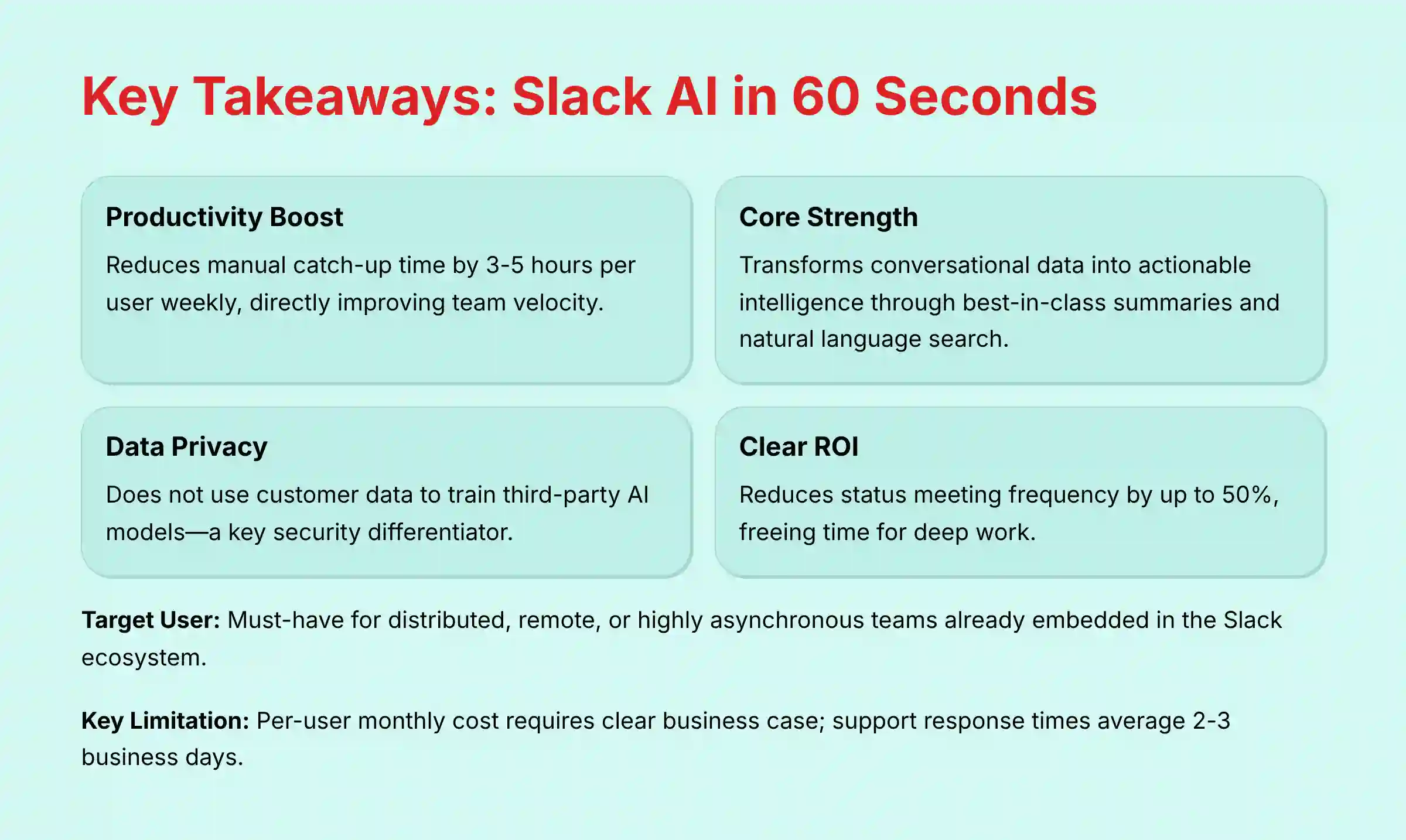 Key Takeaways - Slack AI in 60 Seconds
