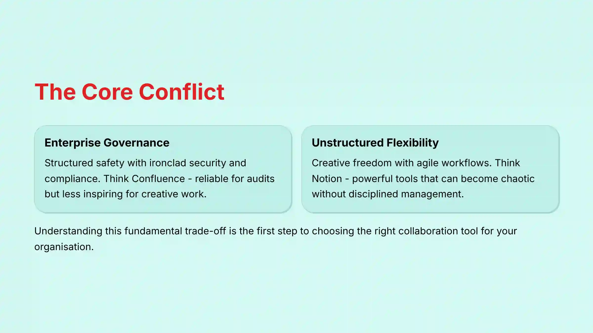 The Core Conflict: Enterprise Governance vs Unstructured Flexibility