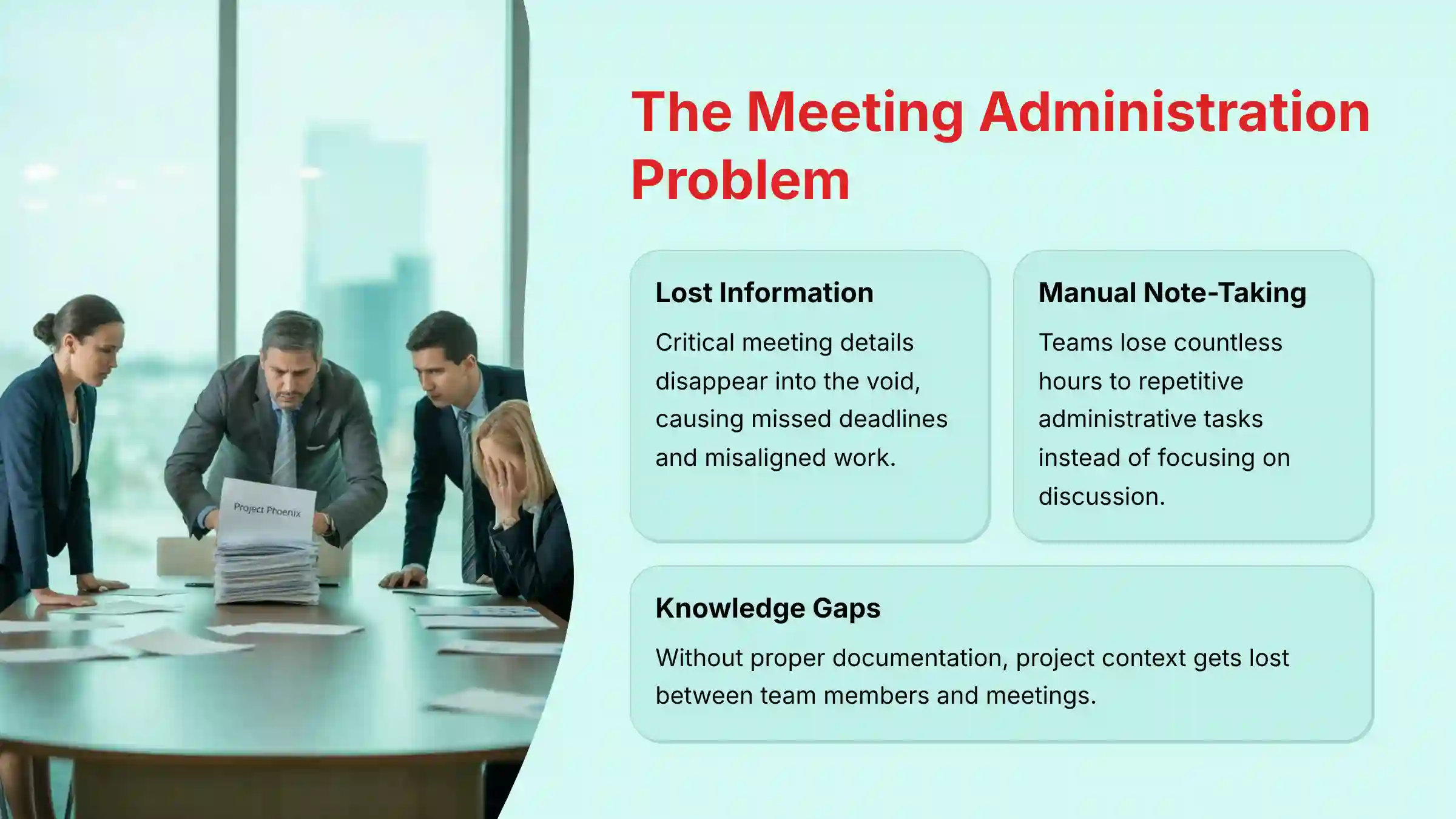 The Meeting Administration Problem - Manual meeting documentation challenges