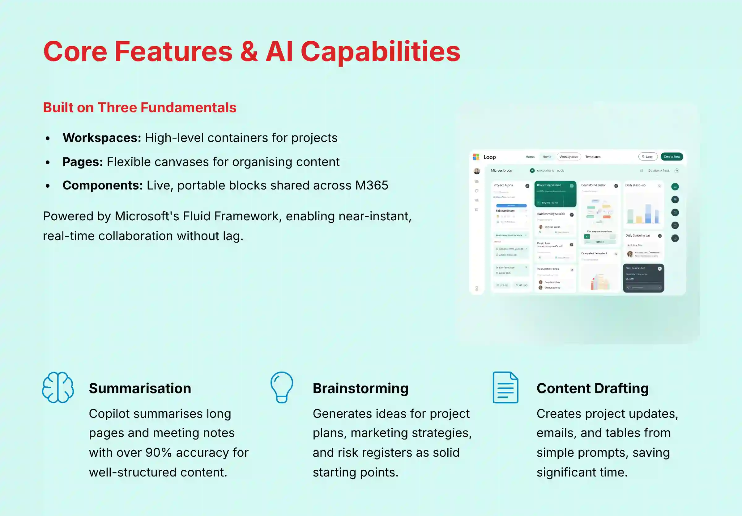 MS Loop Core Features and AI Capabilities Overview