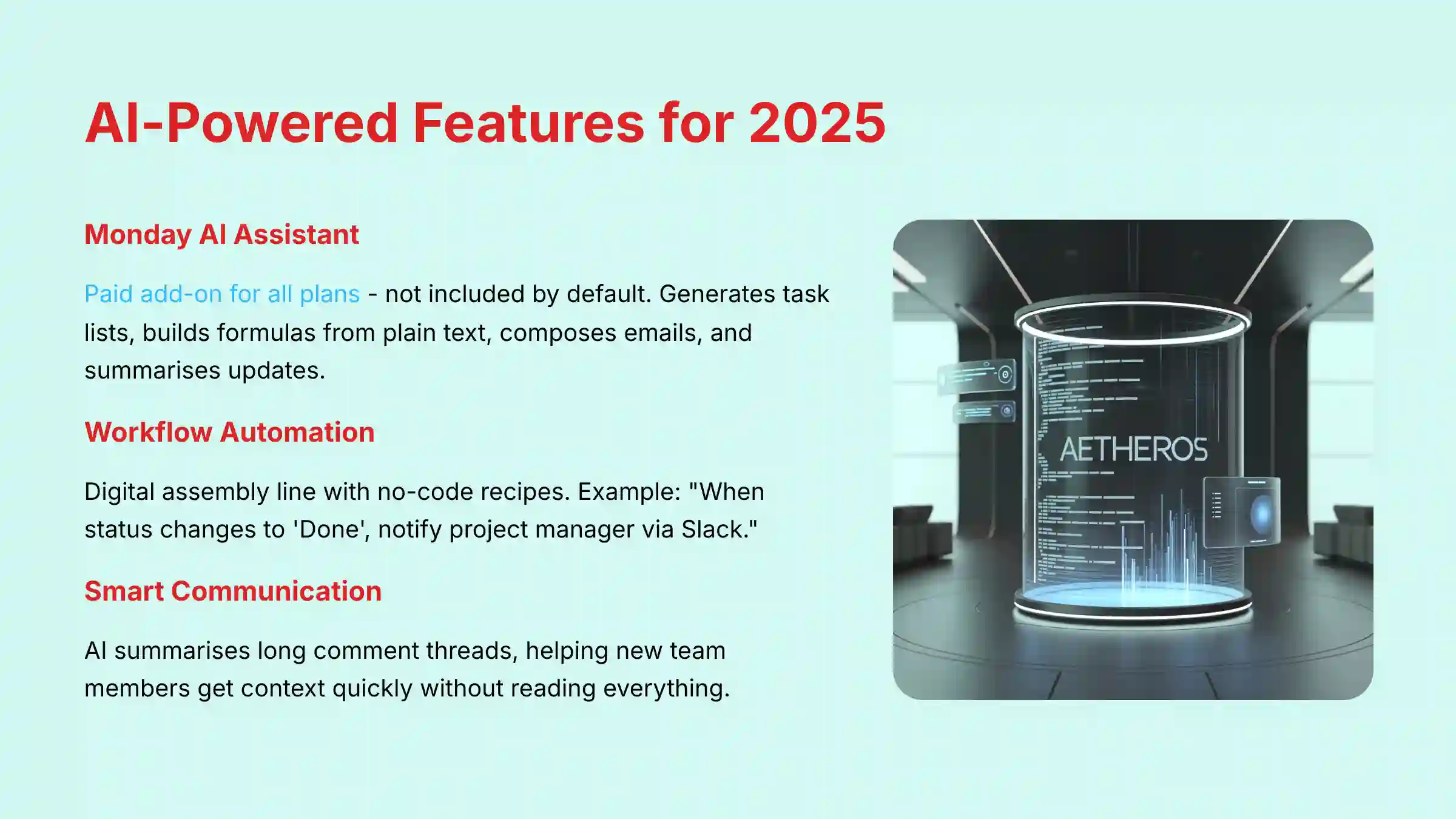 AI Powered Features for 2025 in Monday.com