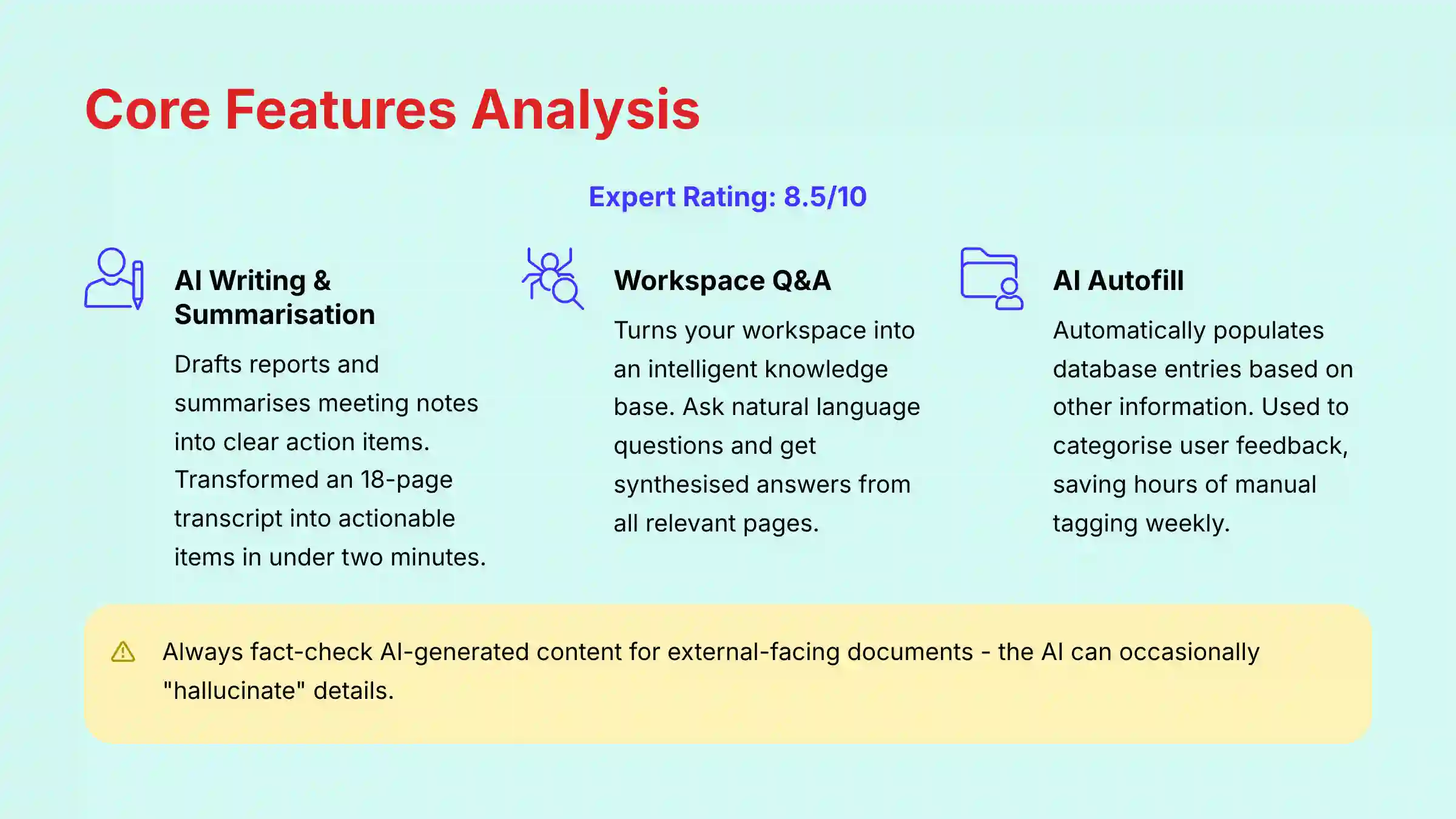 Core Features Analysis of Notion AI