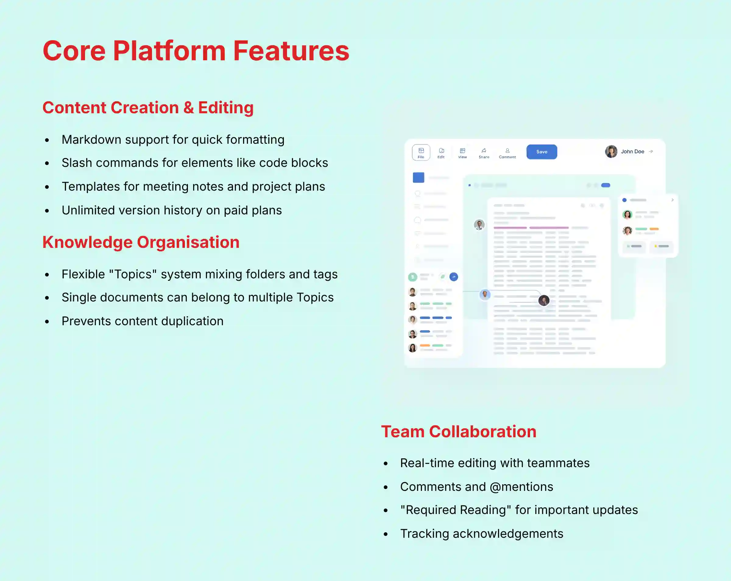 Core Platform Features