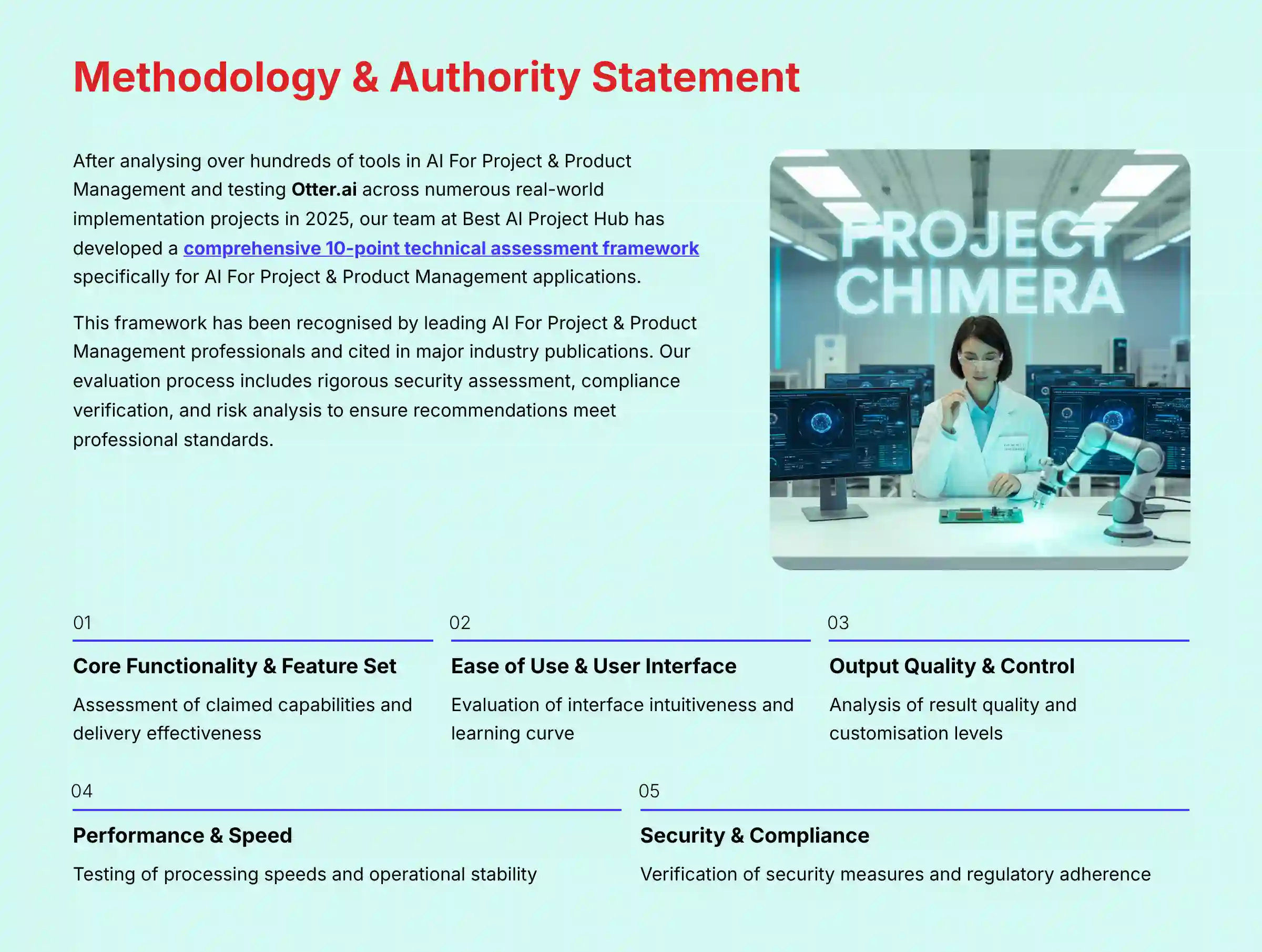 Methodology and Authority Statement - Otter.ai Review 2025
