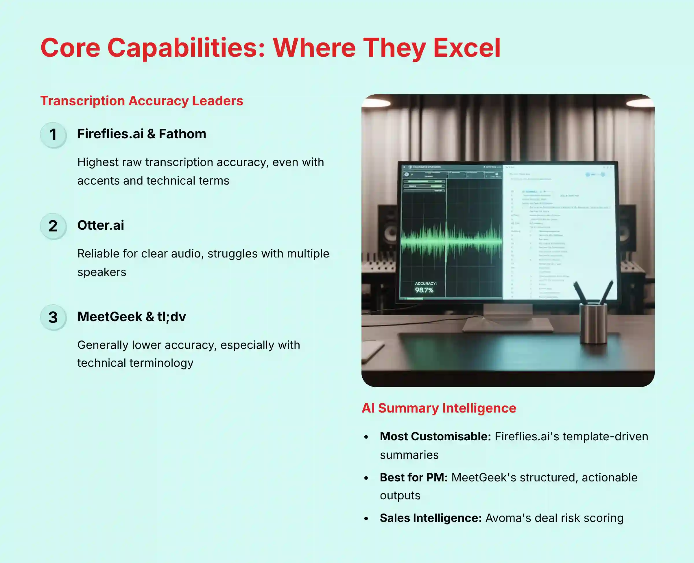 Core Capabilities - Where They Excel