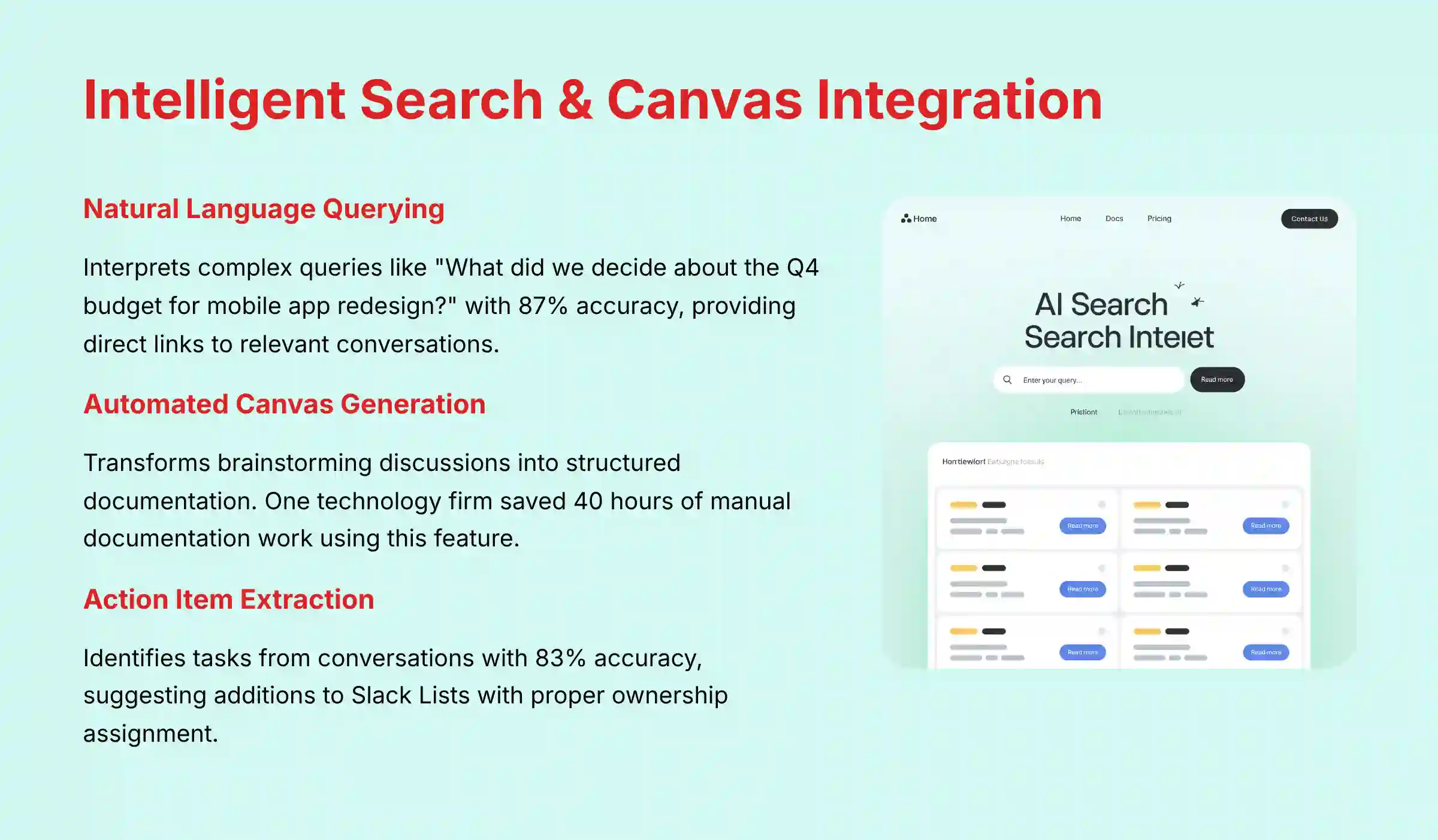 Intelligent Search and Canvas Integration