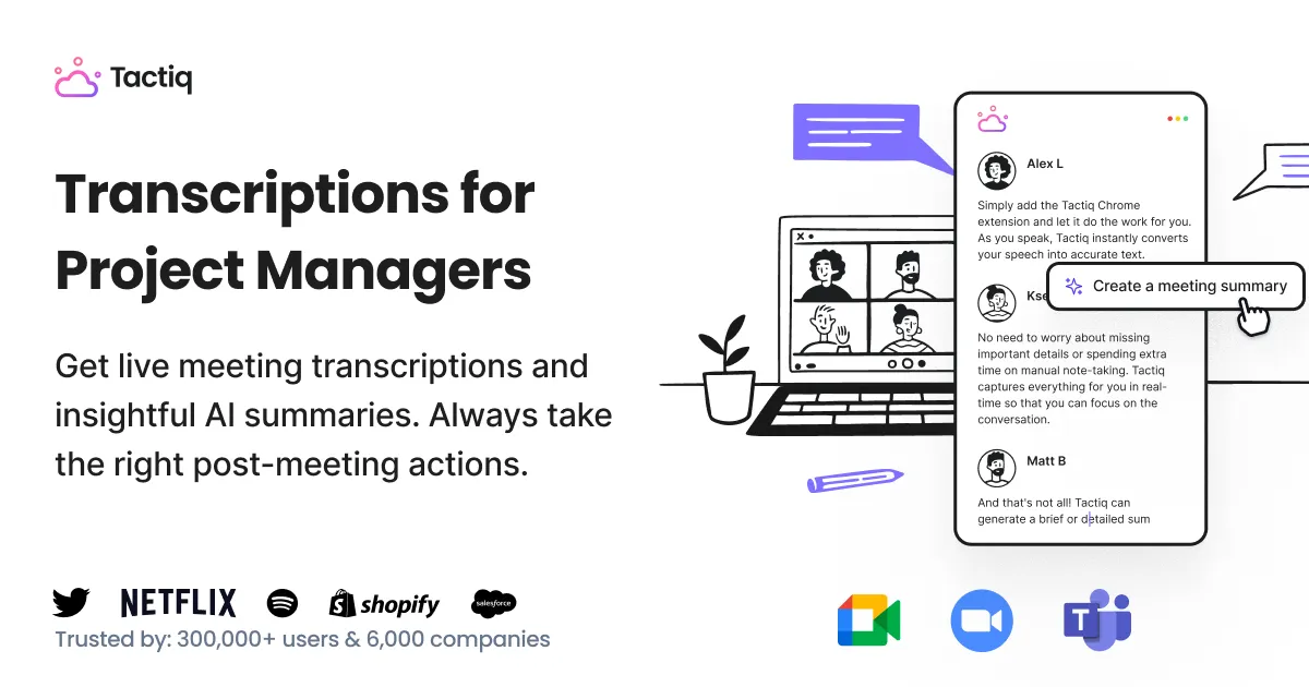 AI Meeting Transcription for Project Managers Workflow