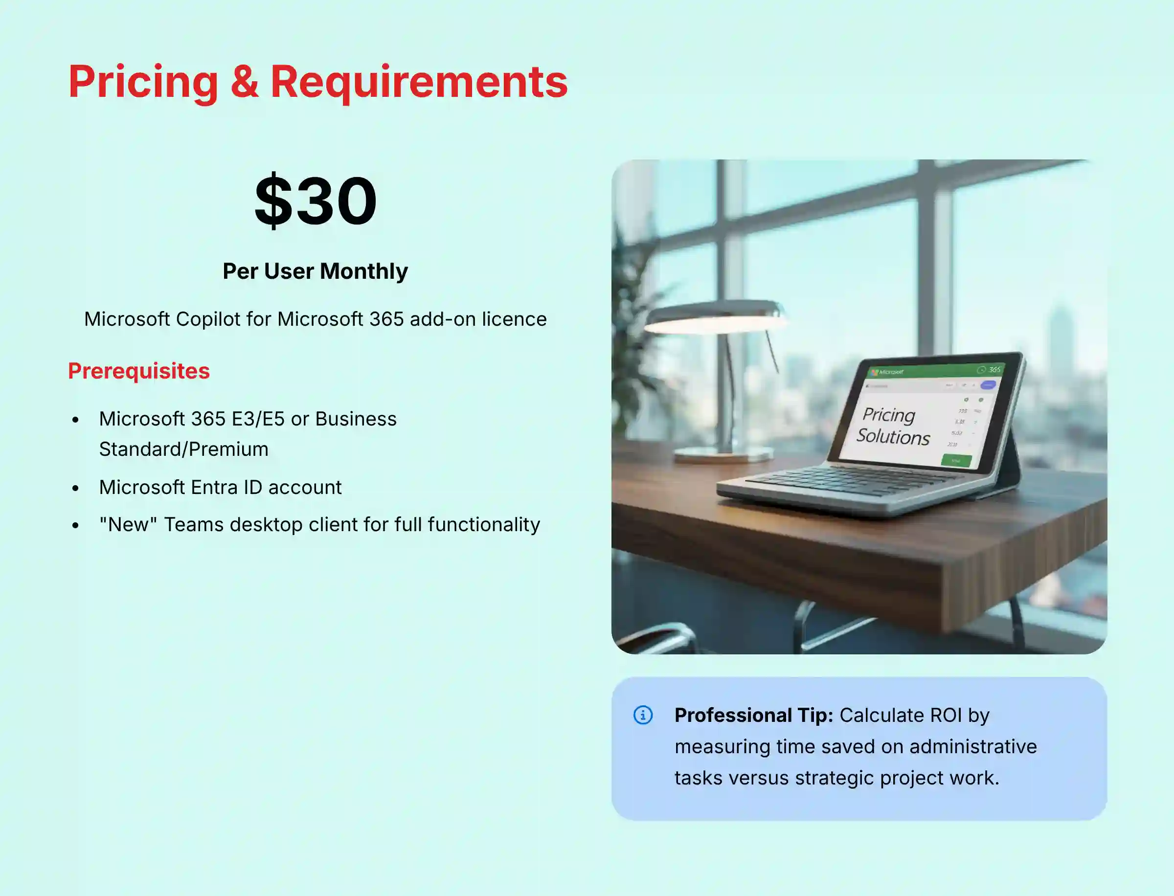 Pricing and Requirements