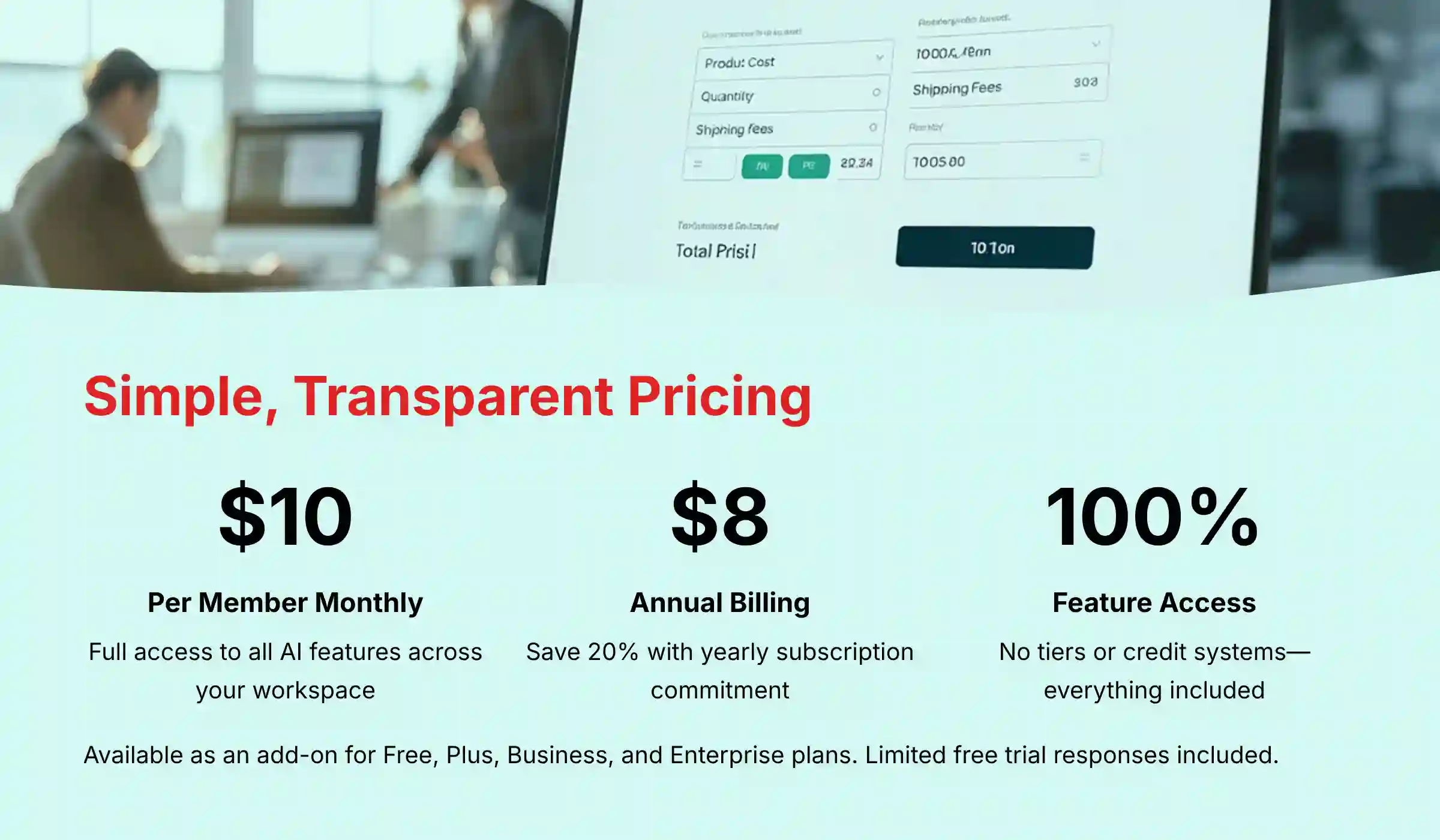 Simple Transparent Pricing
