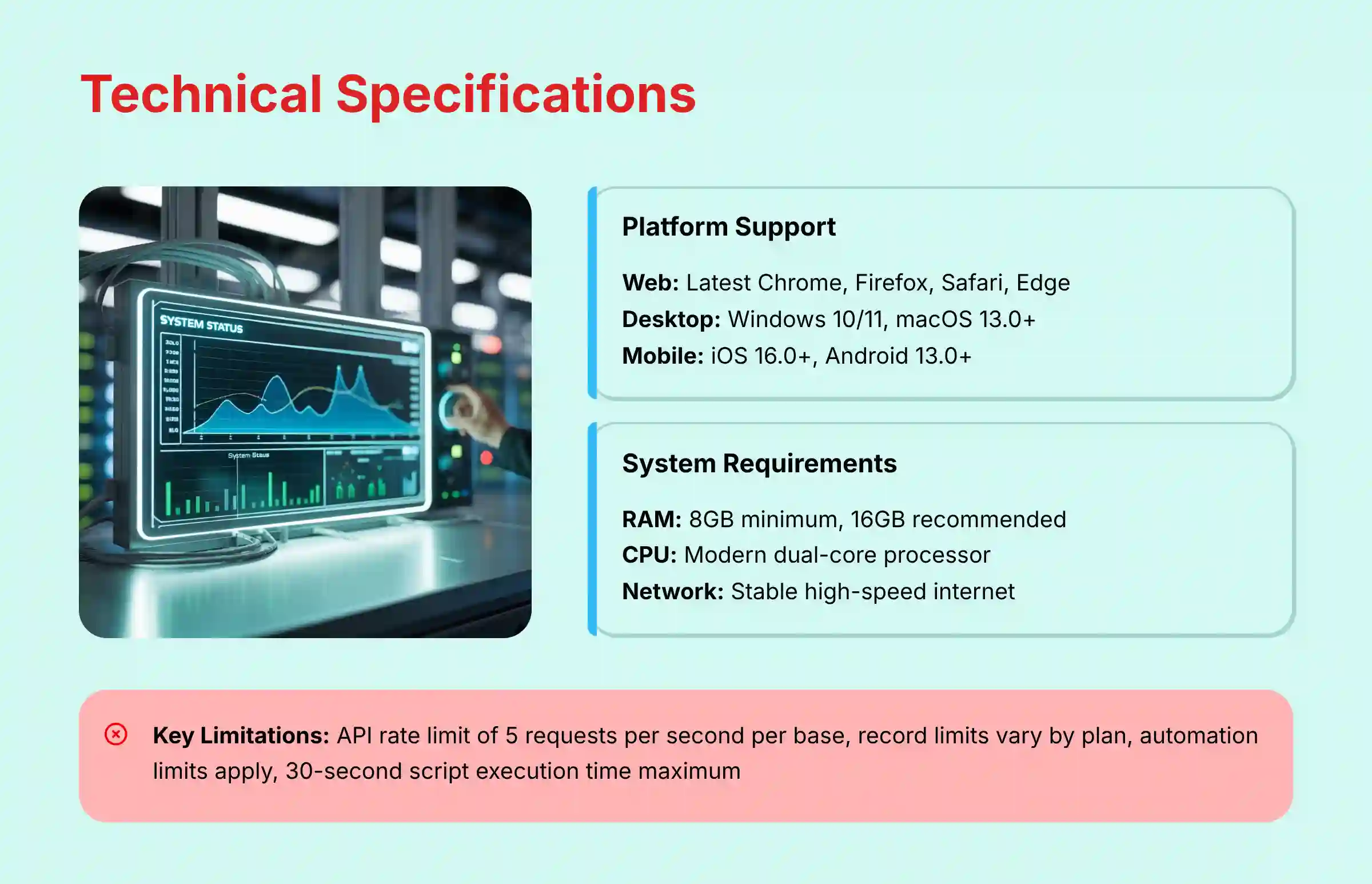 Airtable Technical Specifications and System Requirements
