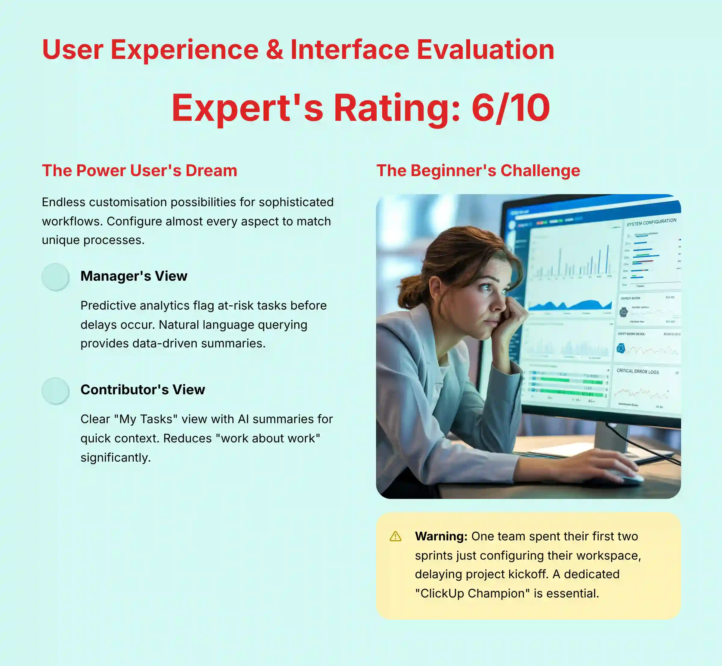 User Experience and Interface Evaluation for ClickUp AI