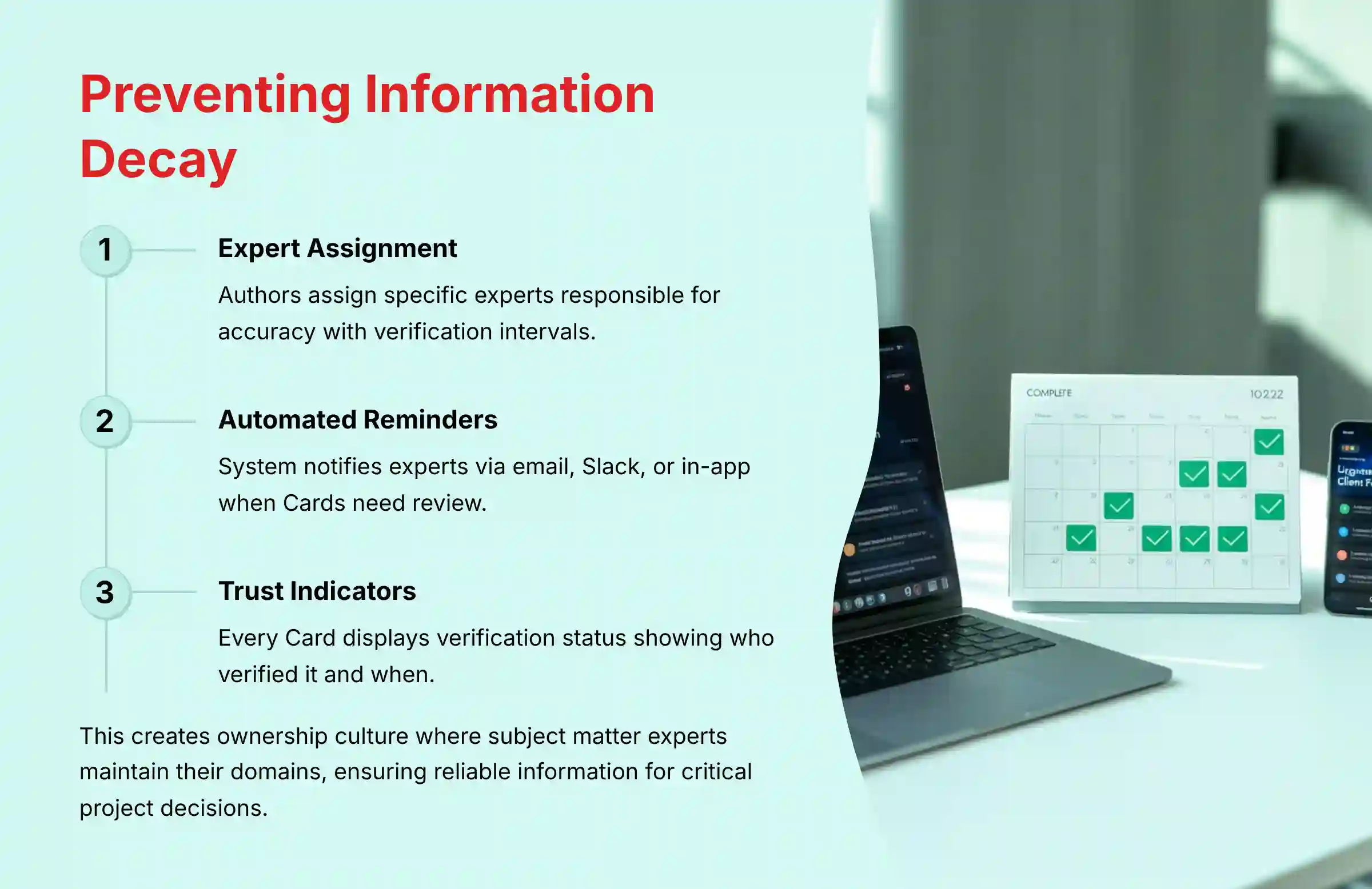 Preventing Information Decay