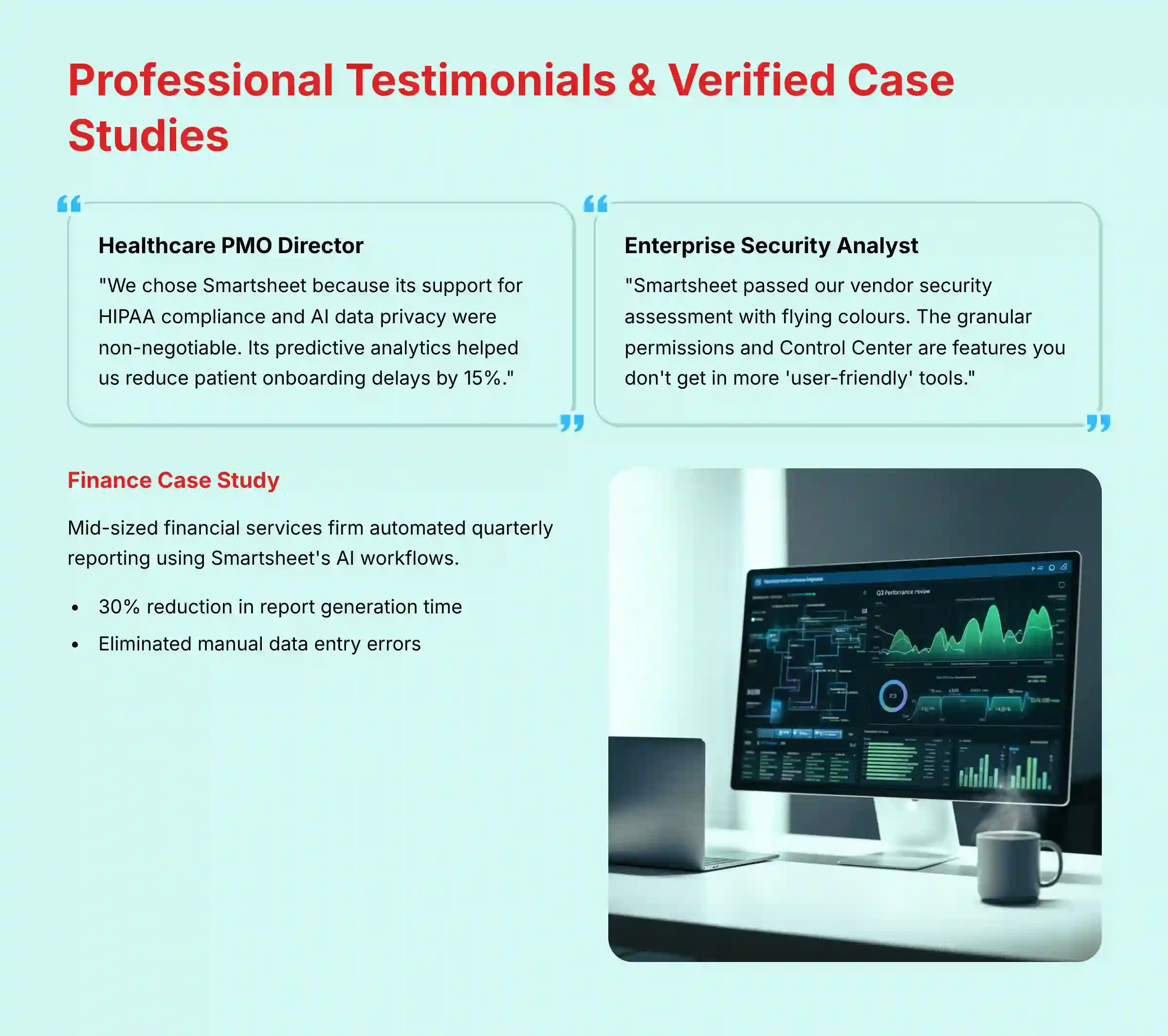 Professional Testimonials and Verified Case Studies
