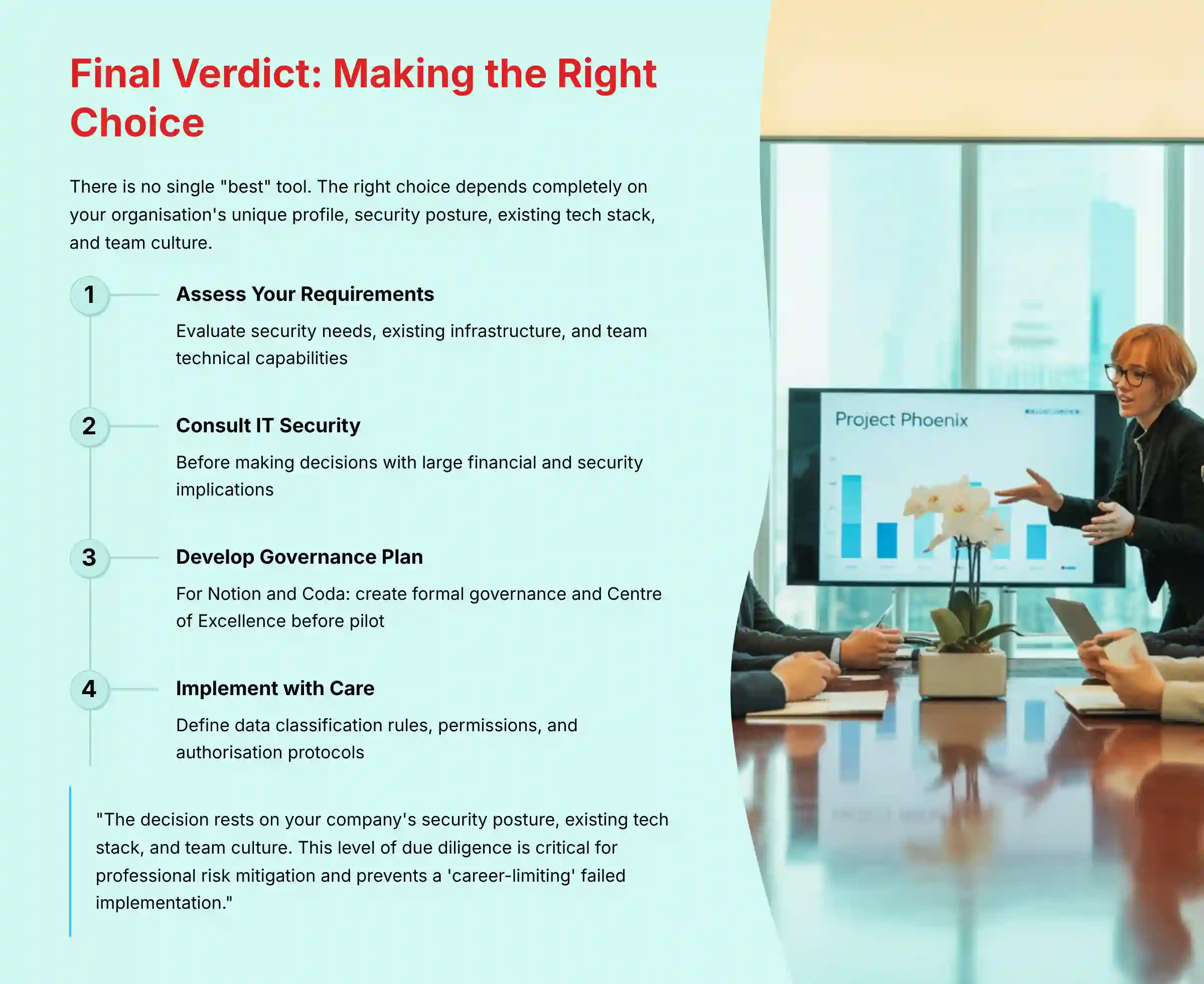 Final Verdict - Making the Right Choice for Your Organization