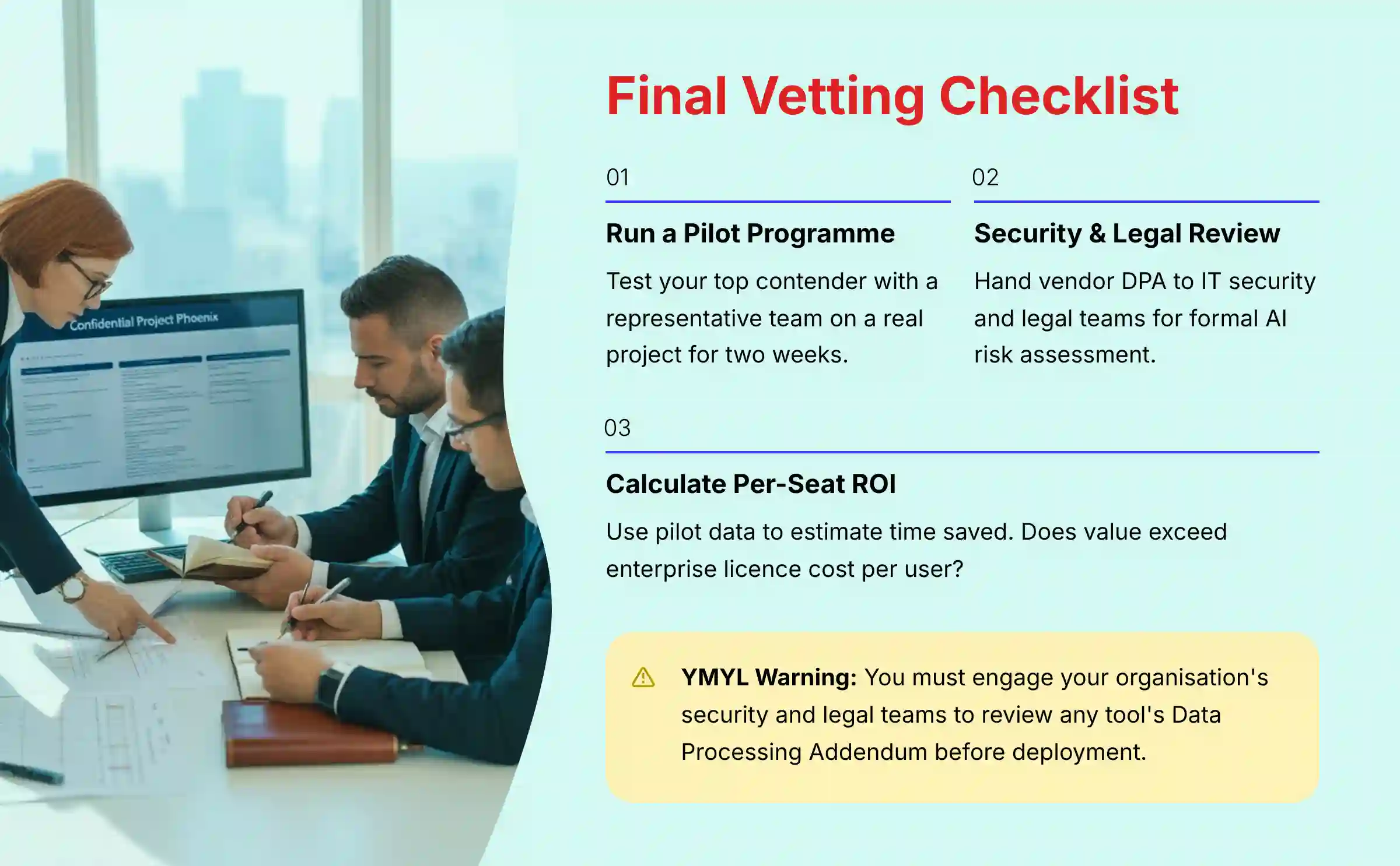 Final Vetting Checklist for AI Tool Selection