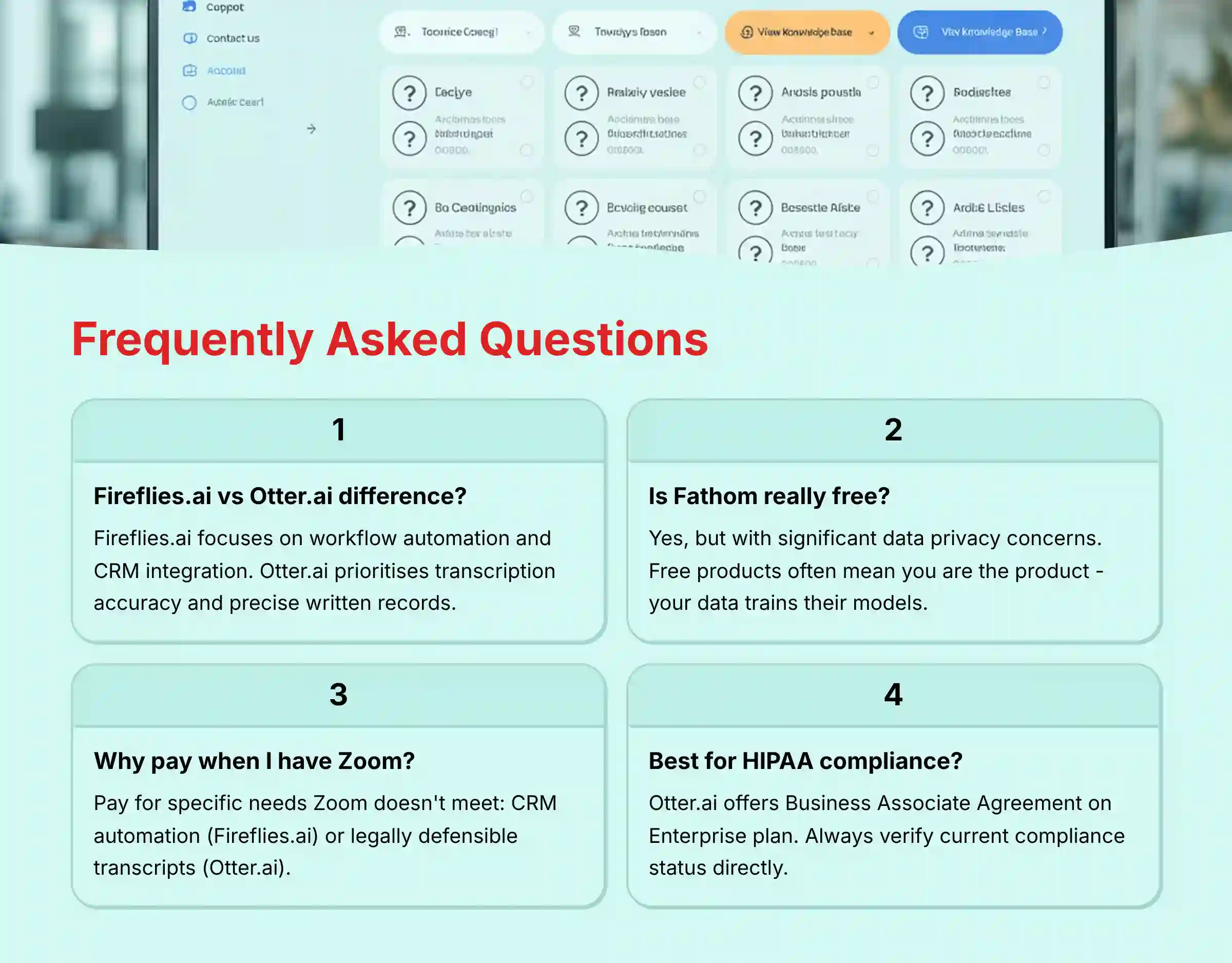 Frequently Asked Questions Section