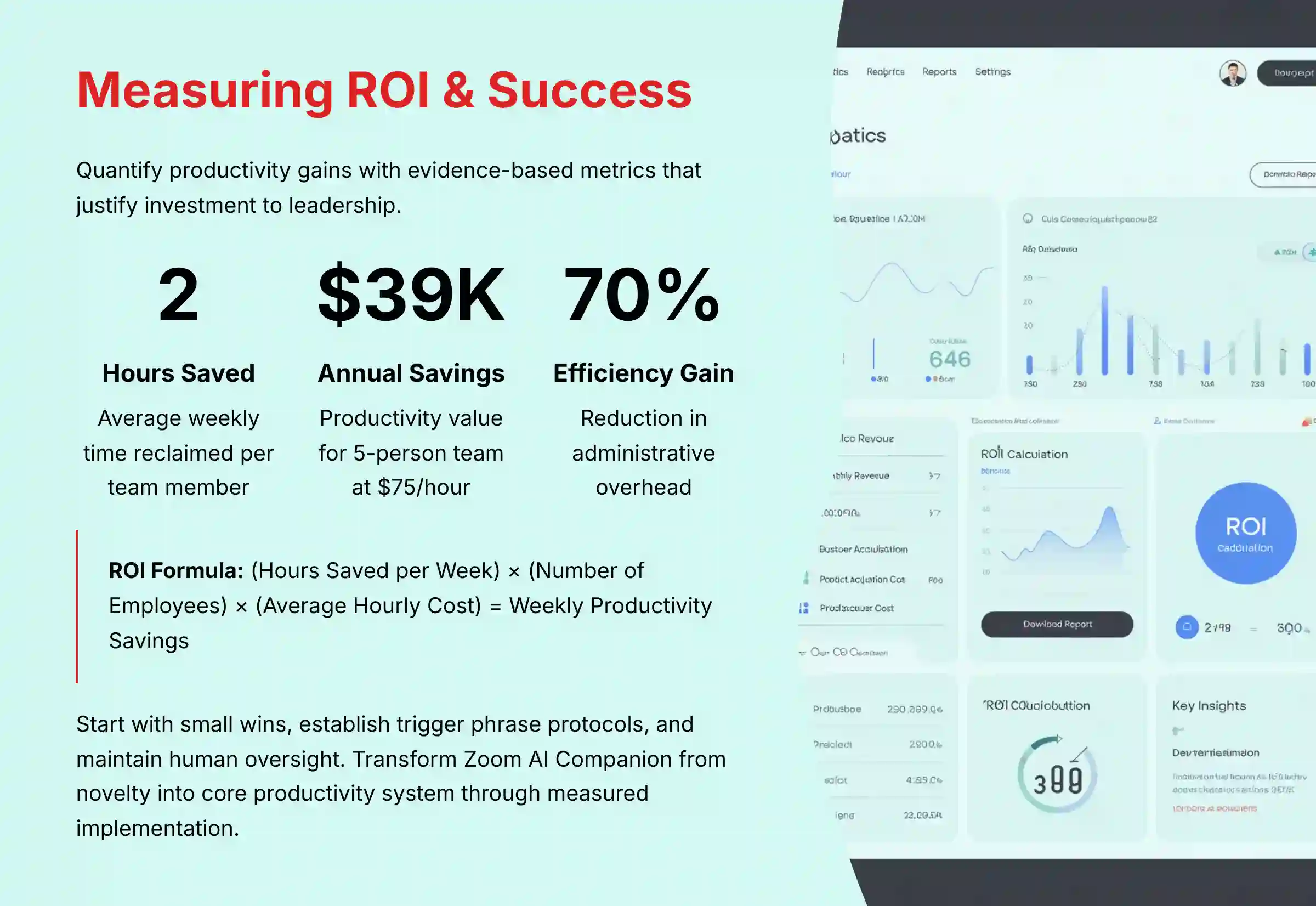 Measuring ROI and Success with Zoom AI Companion Implementation
