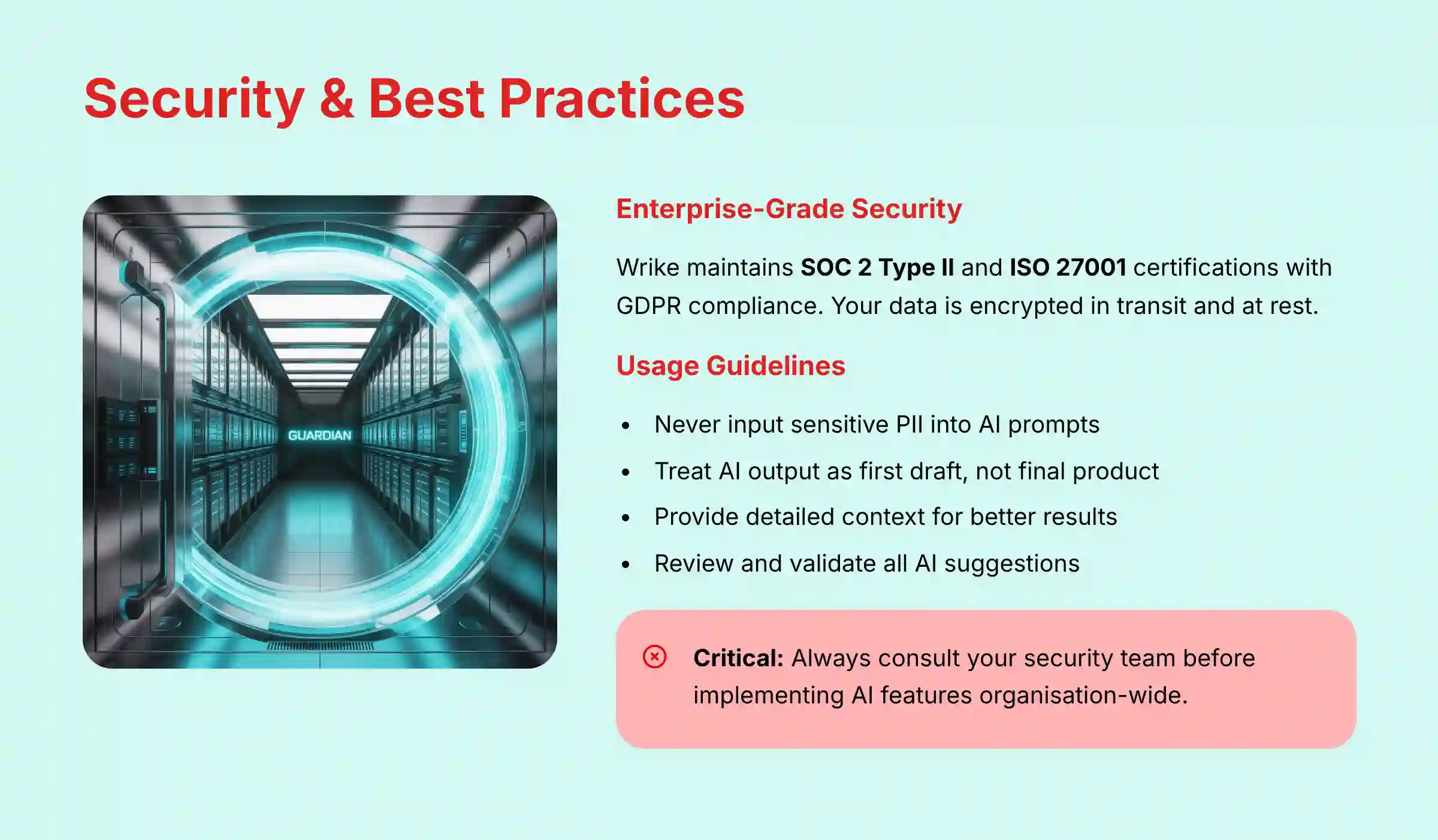 Security and Best Practices