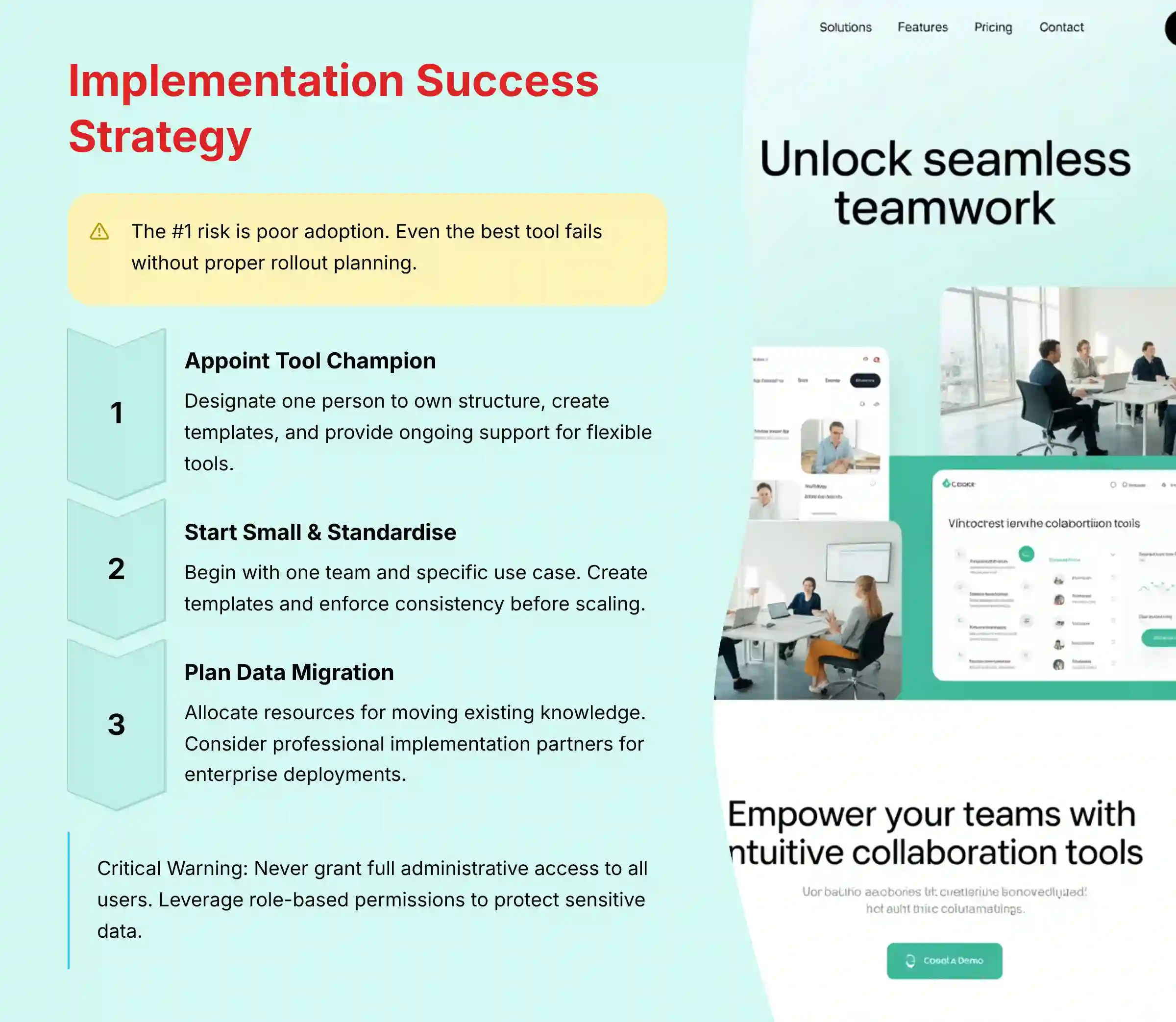Implementation Success Strategy for AI collaboration tools