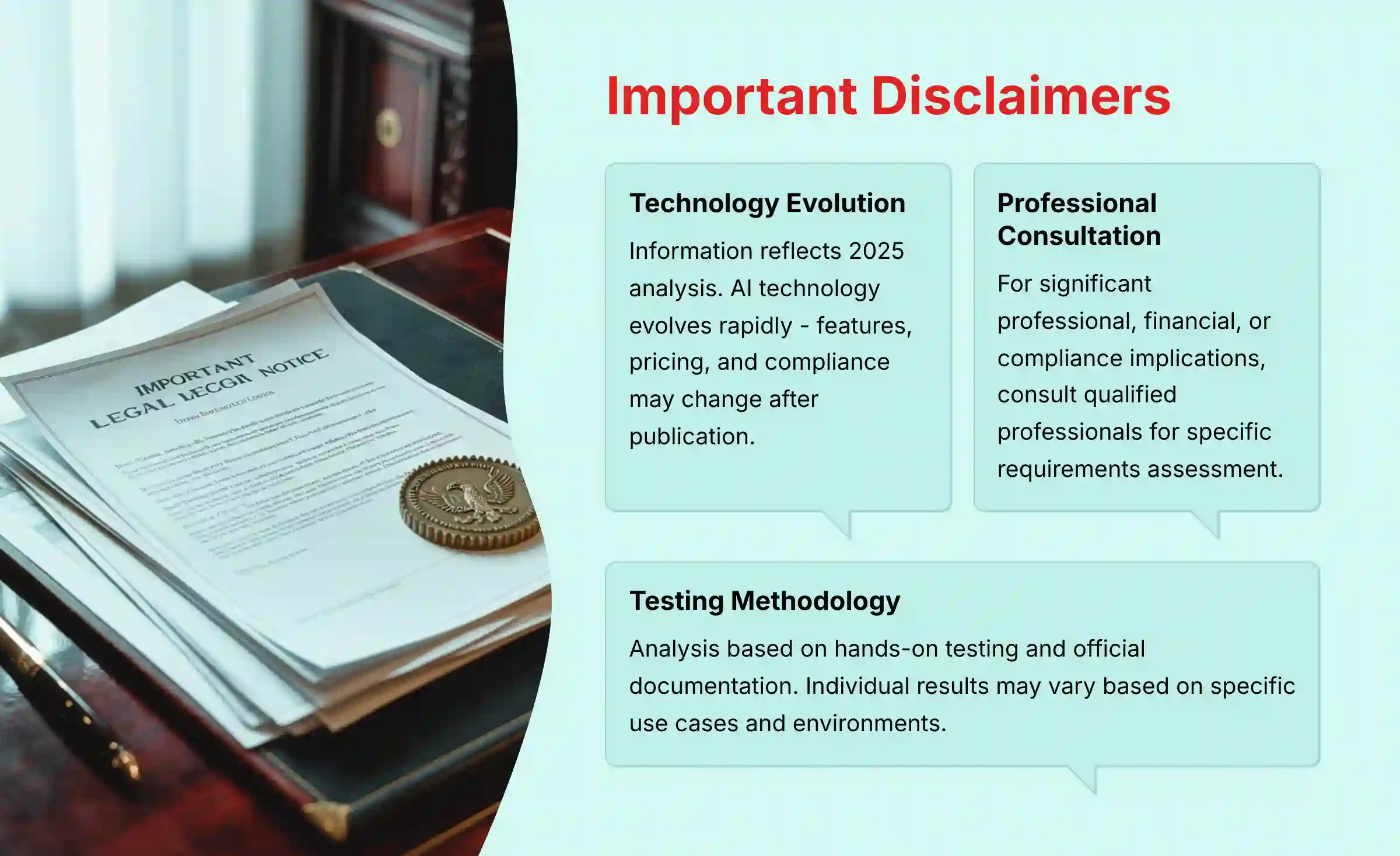 Important Disclaimers Section