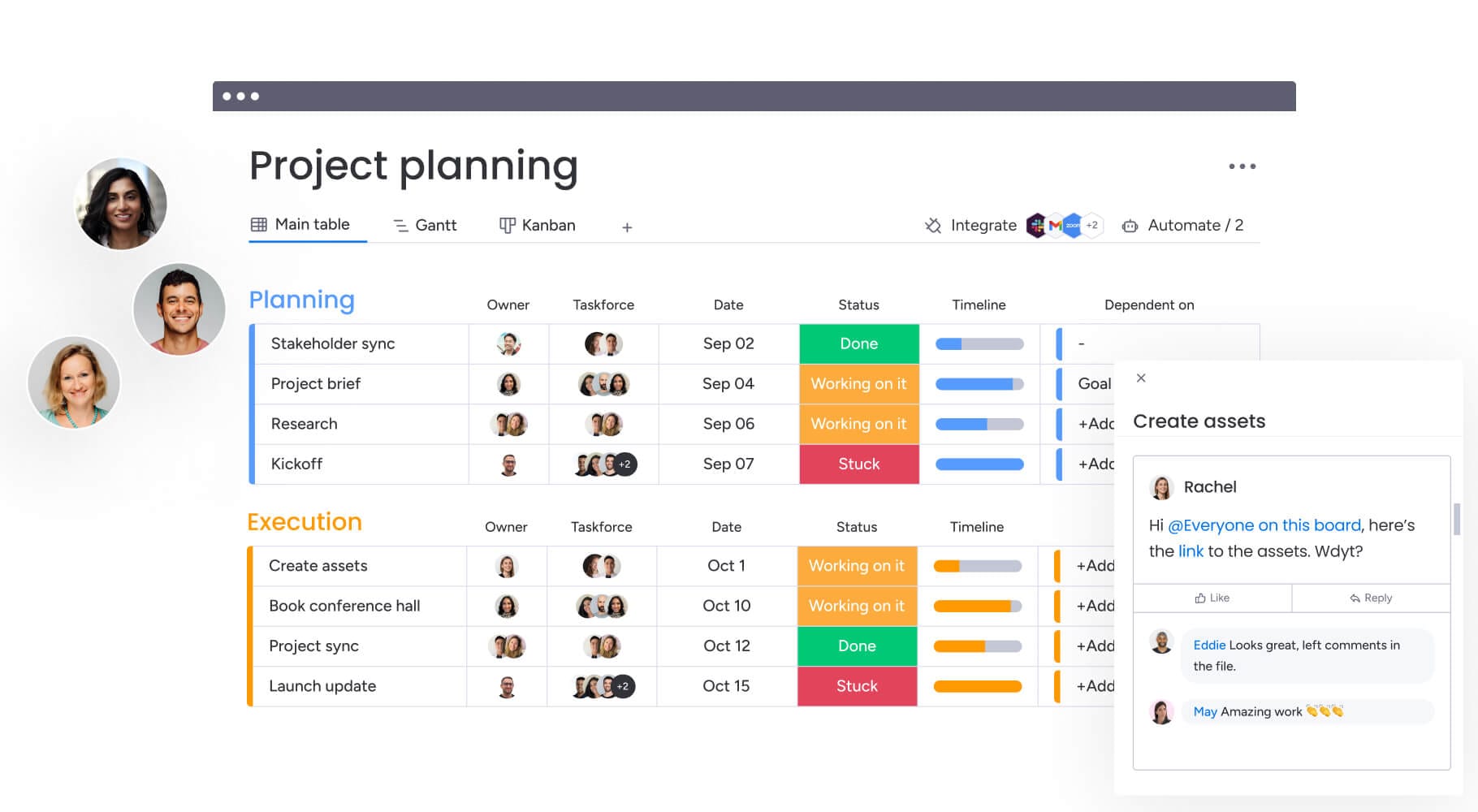 monday.com workflow automation interface
