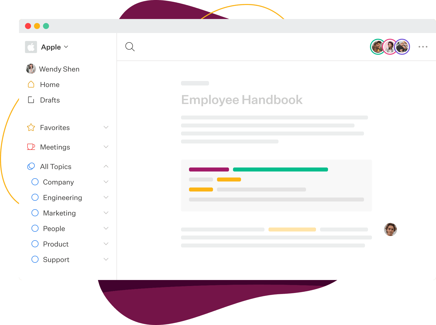 Slab Knowledge Management Tool Interface
